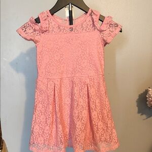 Lily Bleu Pink Lace Formal Dress